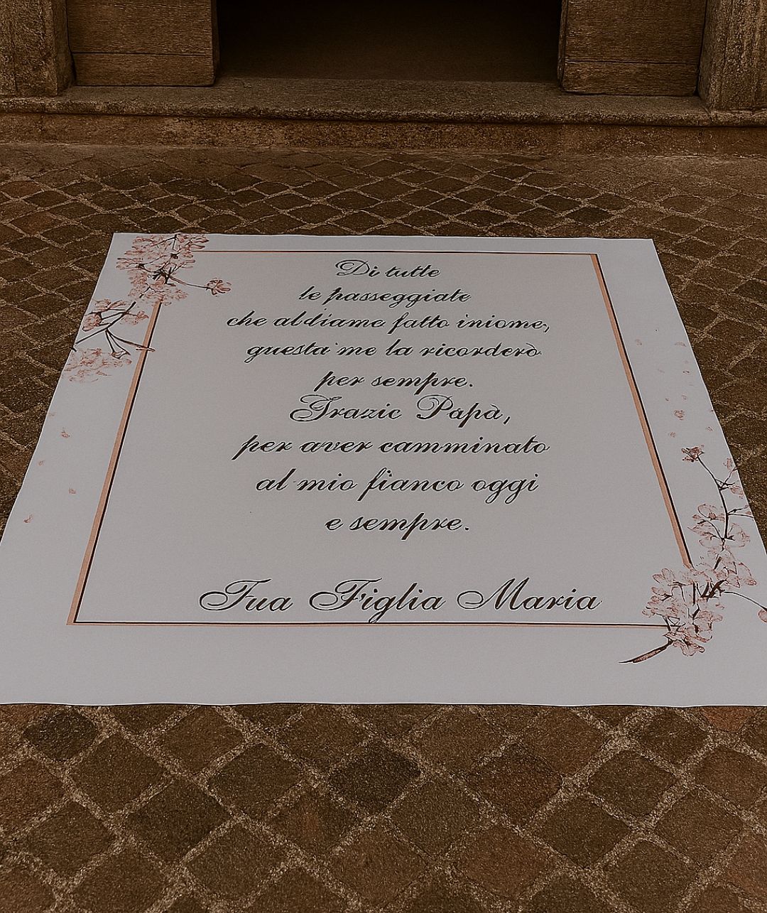 Tappeto  Personalizzato per matrimonio con decorazioni