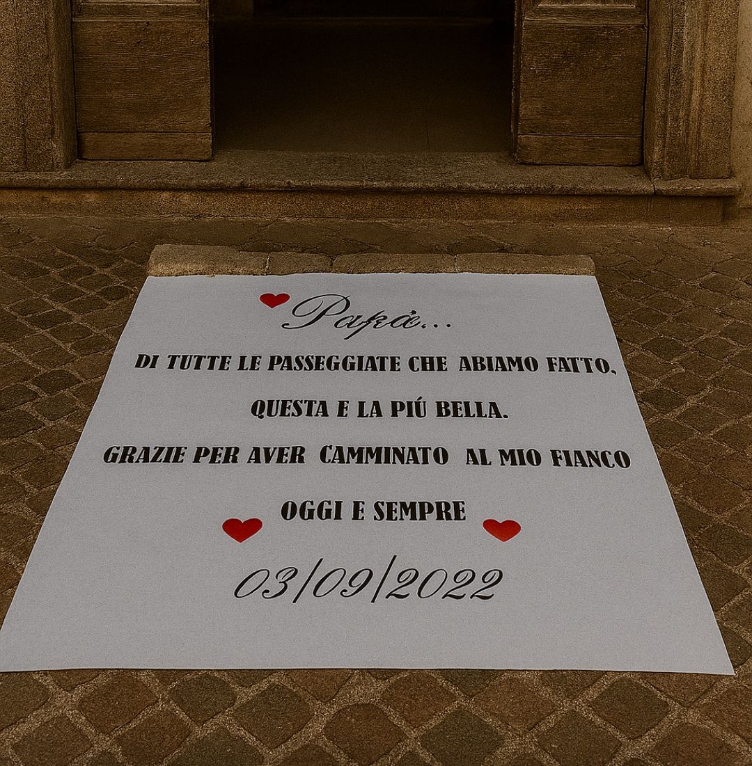 Tappeto personalizzato per matrimonio con data personalizzata