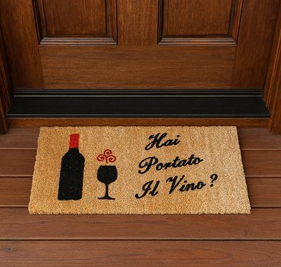 MsMr - Zerbino per ingresso con scritta Welcome to the Jungle, in tessuto non tessuto, per interni ed esterni, 23,6 x 15,17,8 cm