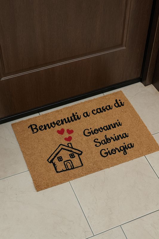 Zerbino Personalizzato Benvenuti con cognome o nomi