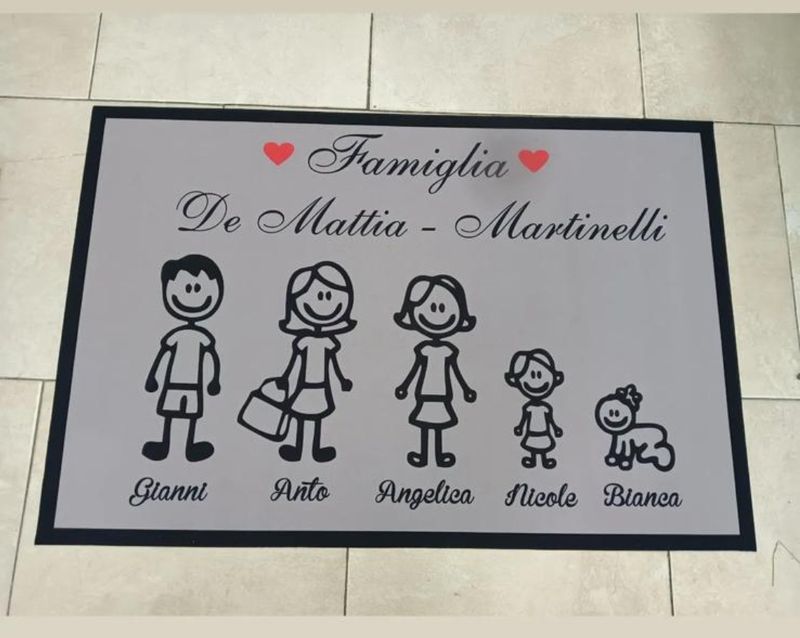 Zerbino Tappeto Personalizzato Family Zerbino Tappeto Personalizzato Family