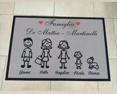 Zerbino Tappeto Personalizzato Family 