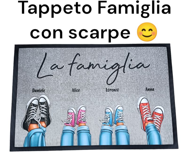 Zerbino Tappeto Personalizzato Asciugapasso con scarpe