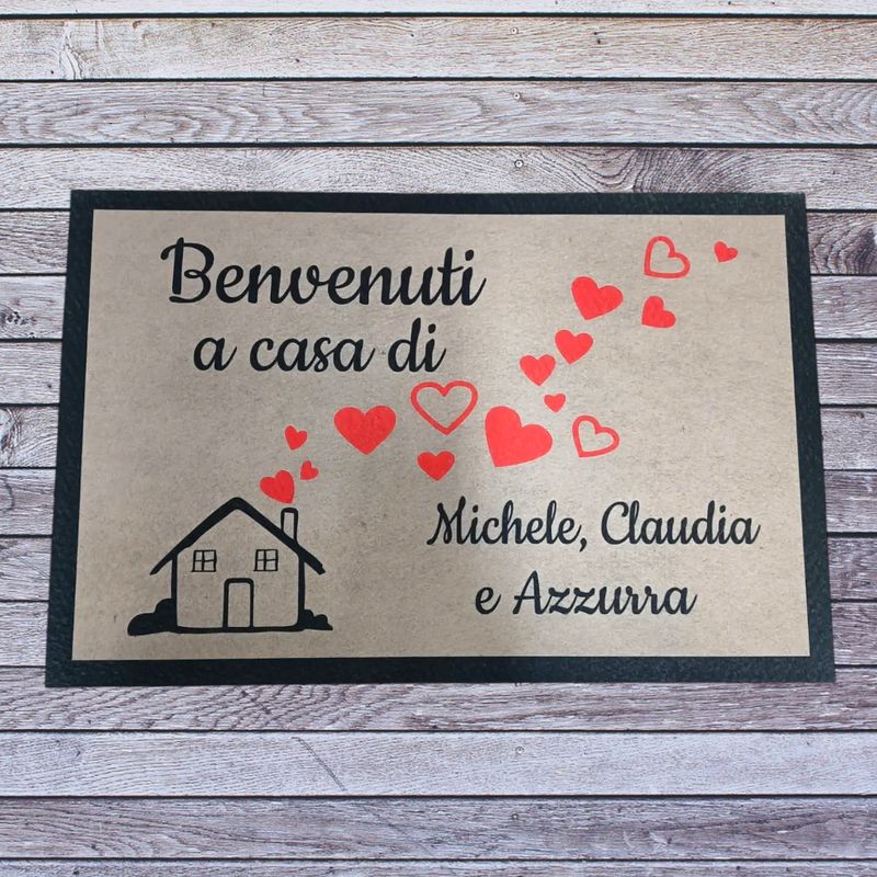 Tappeto personalizzato stampato modello con casetta 60x40