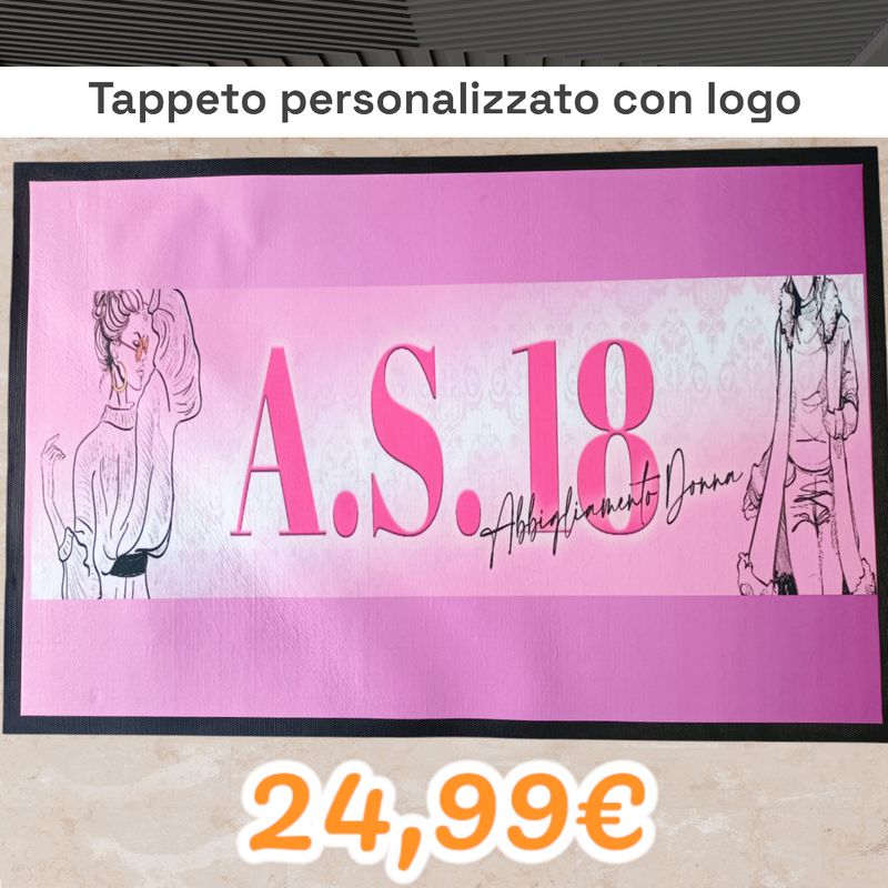 Zerbino Tappeto Personalizzato negozio abbigliamento 