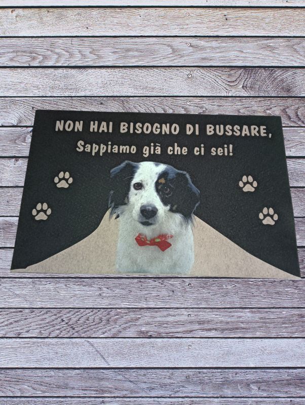 Zerbino personalizzato con foto del tuo cane