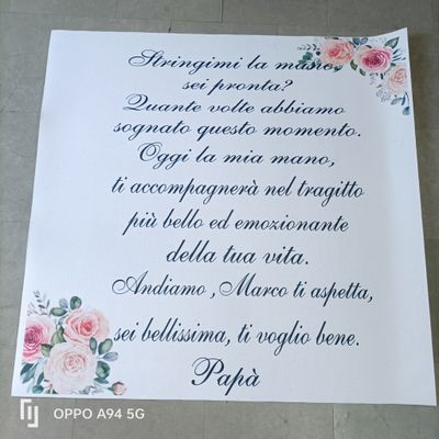 Tappeto  Personalizzato per matrimonio con decorazioni