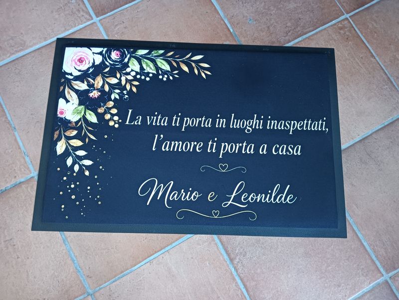 Tappeto Zerbino personalizzato con nomi 