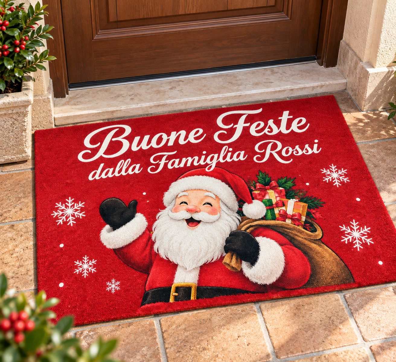 Zerbino Tappeto Personalizzato Buon Natale 