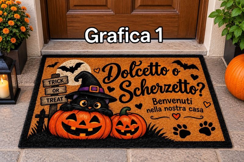 Tappeto Zerbino effetto cocco Halloween 