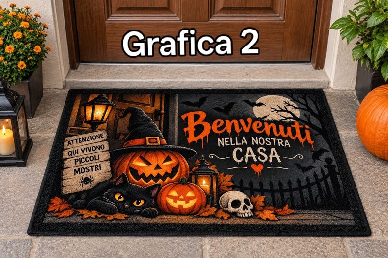 Tappeto Zerbino effetto cocco Halloween 