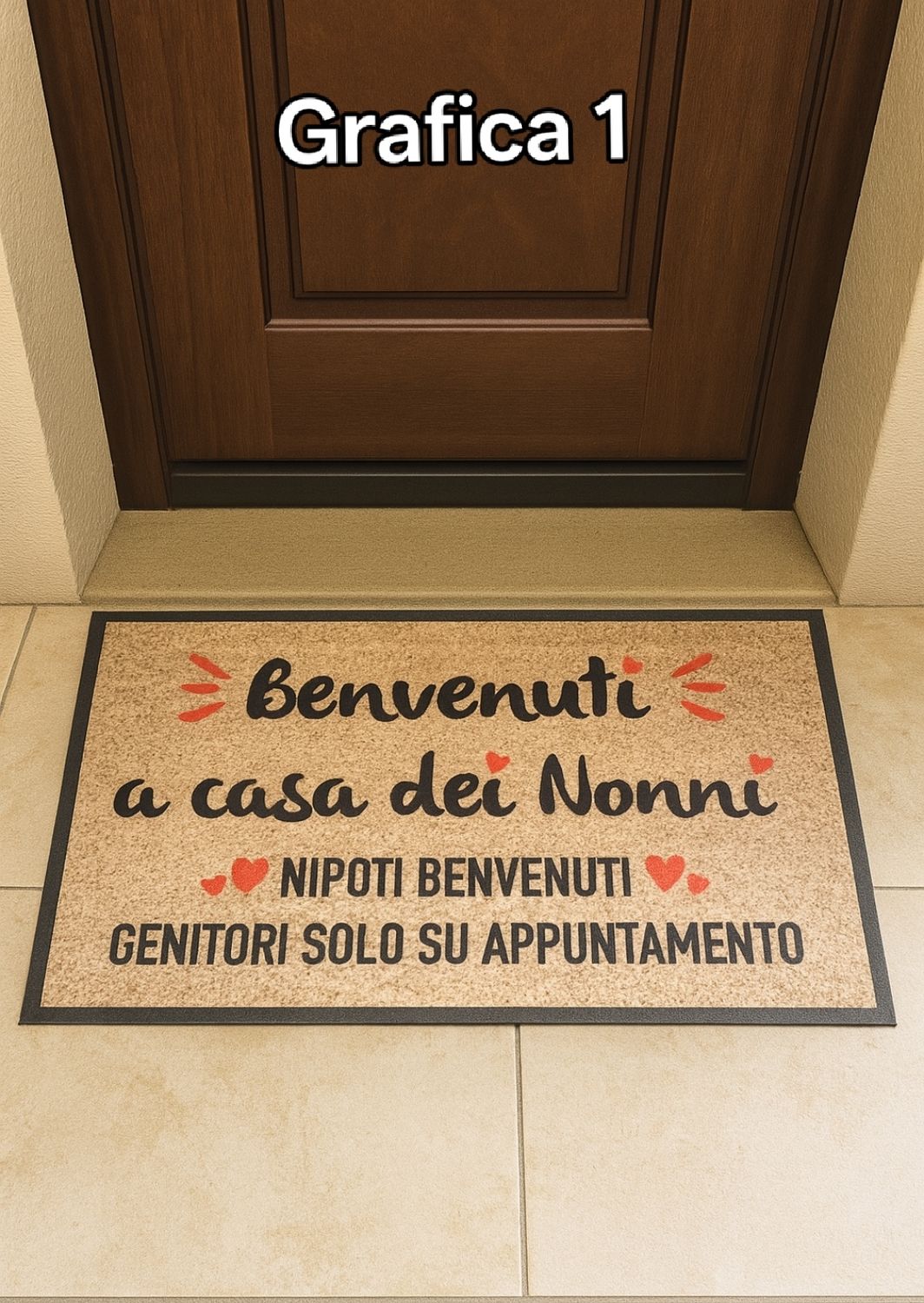 Tappeto Zerbino effetto cocco festa dei nonni