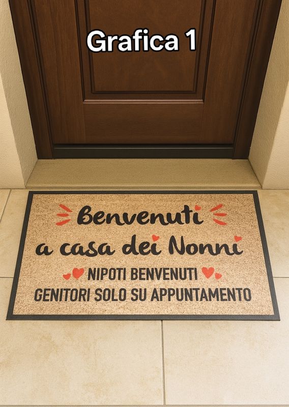 Tappeto Zerbino effetto cocco festa dei nonni Tappeto Zerbino effetto cocco festa dei nonni