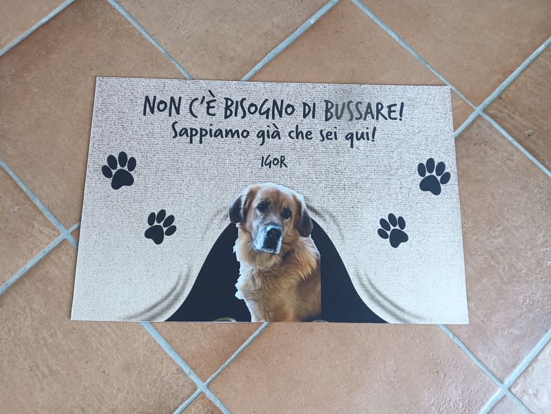 Zerbino personalizzato con foto del tuo cane