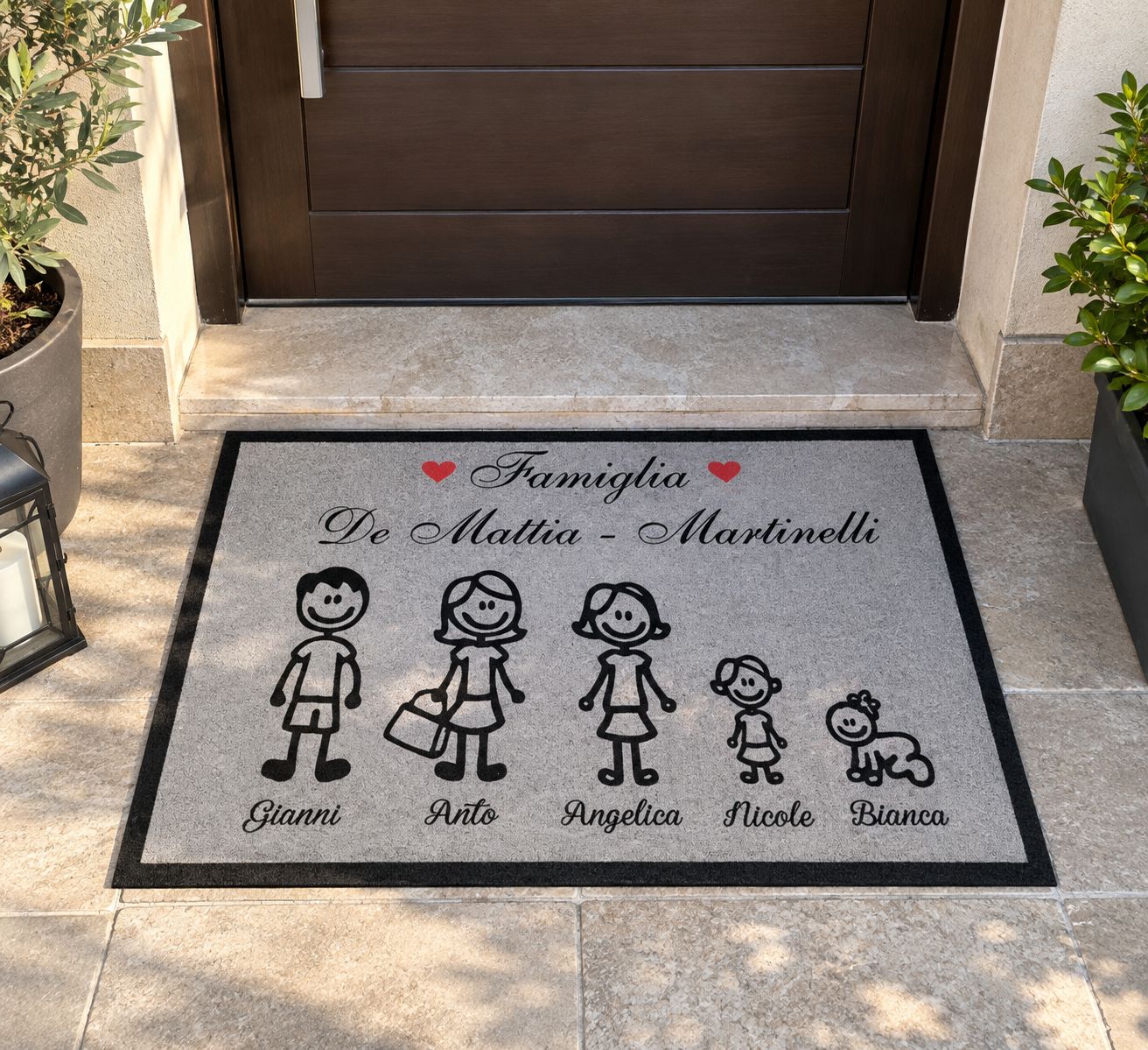 Zerbino Tappeto Personalizzato Family 