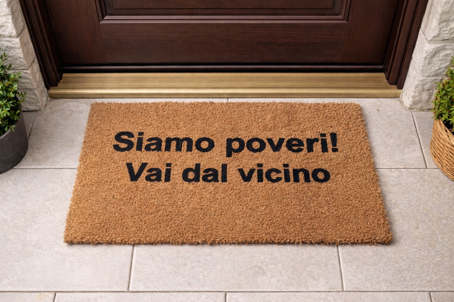Zerbino simpatico Siamo poveri vai dal vicino 