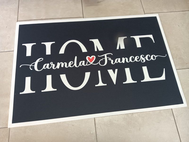 Tappeto personalizzato Zerbino Nome Modello home 