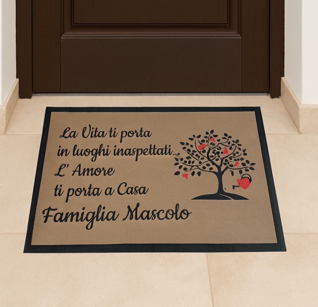 Tappeto zerbino personalizzato Famiglia 