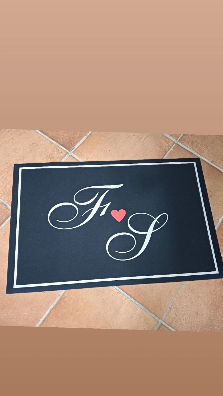 Tappeto personalizzato Zerbino con iniziali