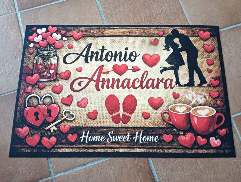 Tappeto personalizzato San Valentino innamorati 