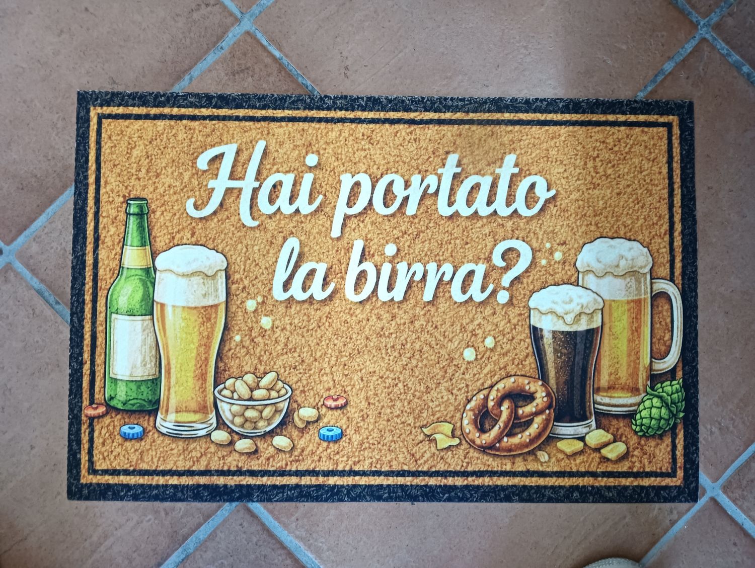 Tappeto Zerbino Simpatico hai portato la birra? 