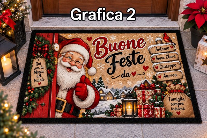 Tappeto Zerbino Personalizzato Natalizio 