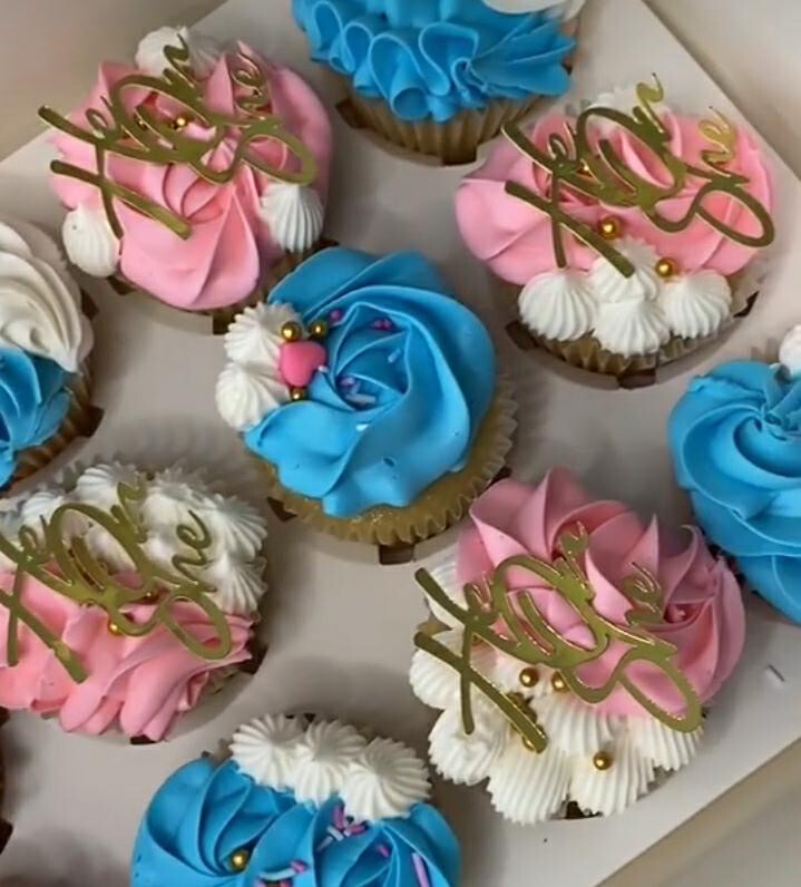 Glitter Cup Cake Topper