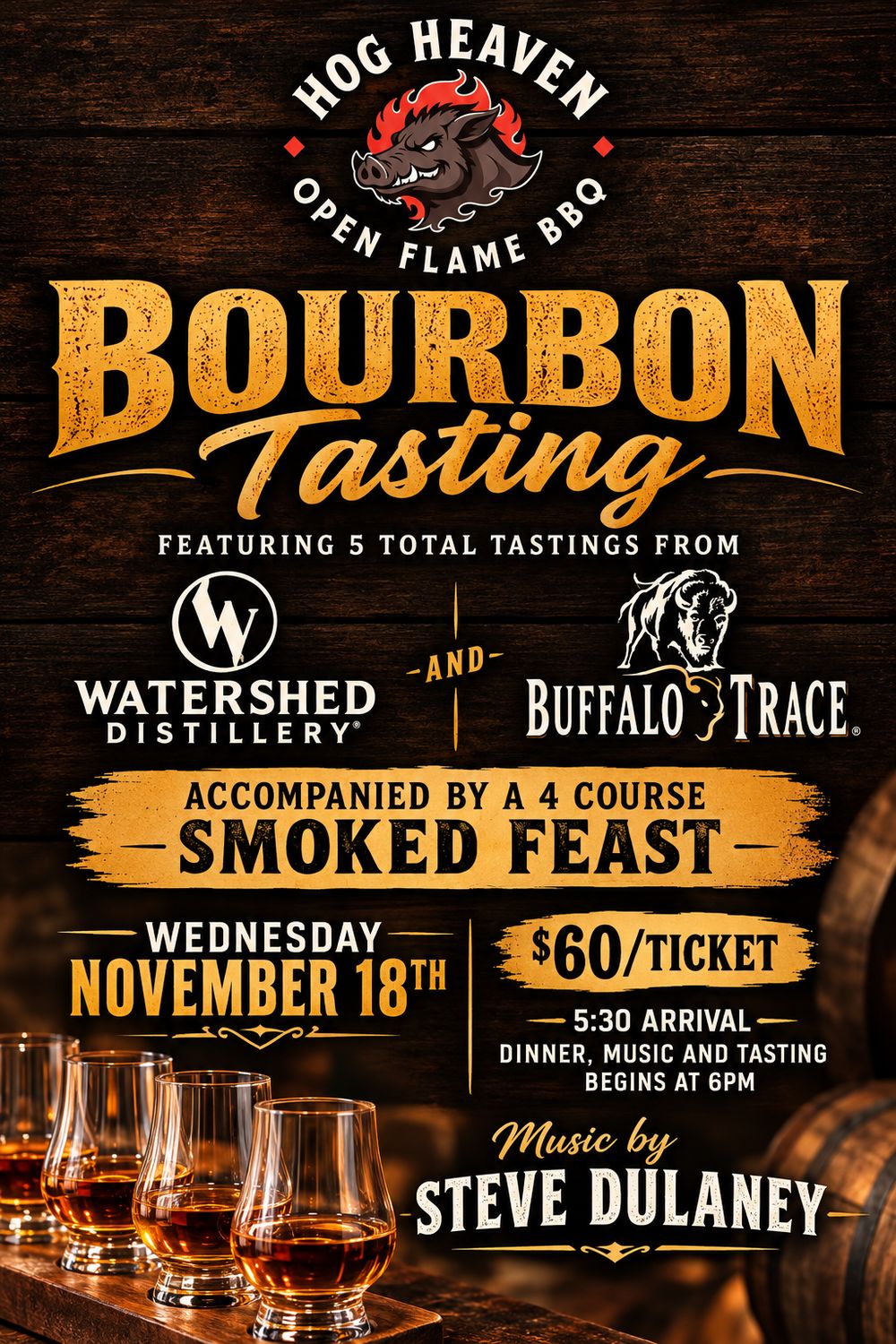 Bourbon Tasting the HOG HEAVEN way!!!