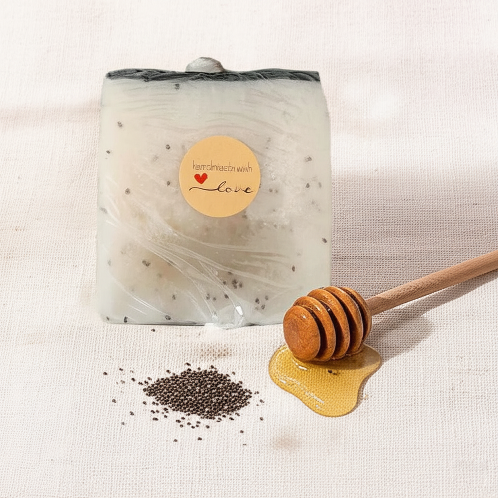 Honey, Coconut and Chia Seed Glycerine Soap 180g