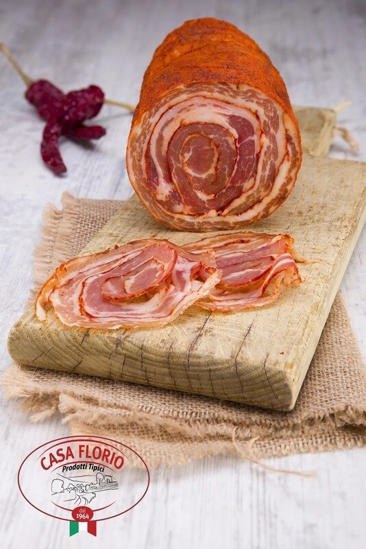 Pancetta roulée artisanale bio douce en bloc