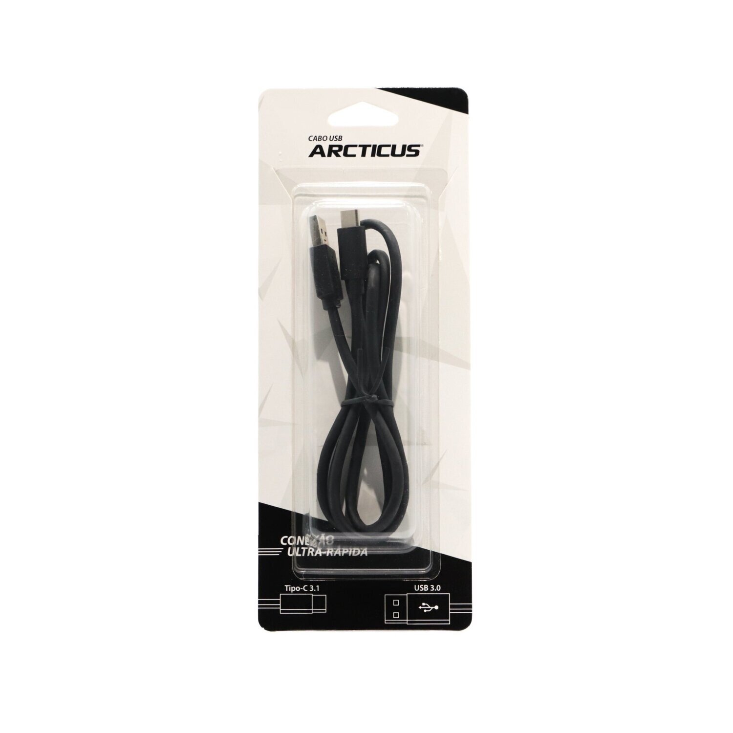 Cabo Tipo C 3.1 Arcticus EP-U705 USB 1m Preto