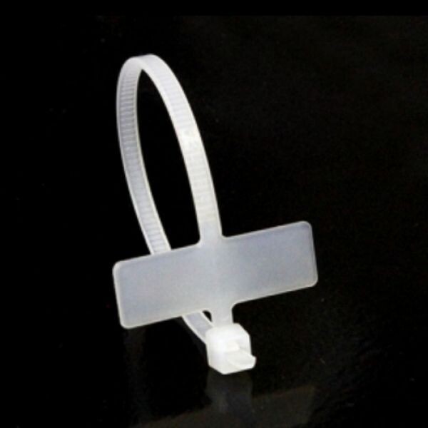 Abraçadeira De Nylon Identificável Branca 10cm X 2,5mm Com 100 Unidades