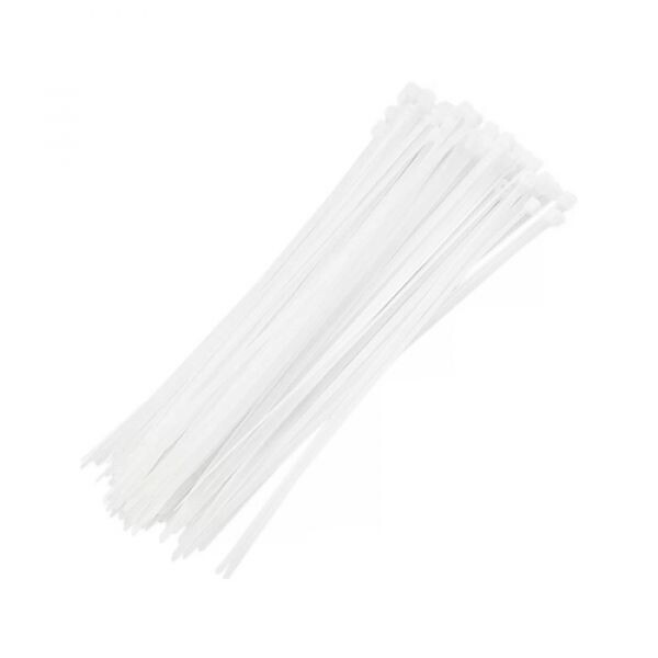 Cinta Plástica Nylon 200 X 3,6mm Branca Com 100 Unidades