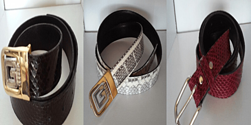 men snakeskin belts