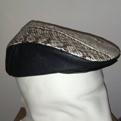 Leather/Snakeskin Driver Cap