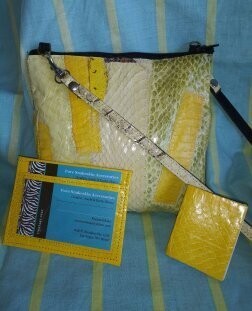 Yellow Female Shoulder Purse Set