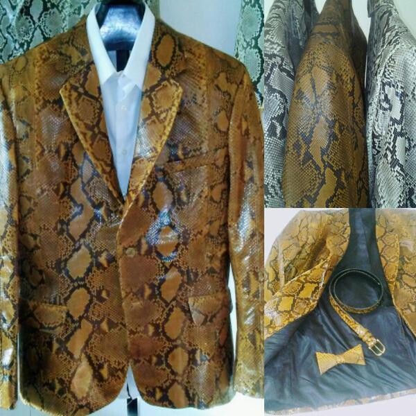 Python Skin Blazer (Tan)