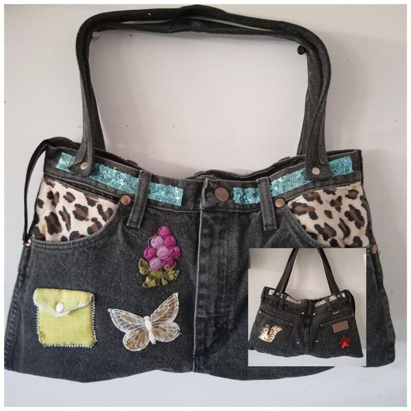 Black Denim Jean Purse