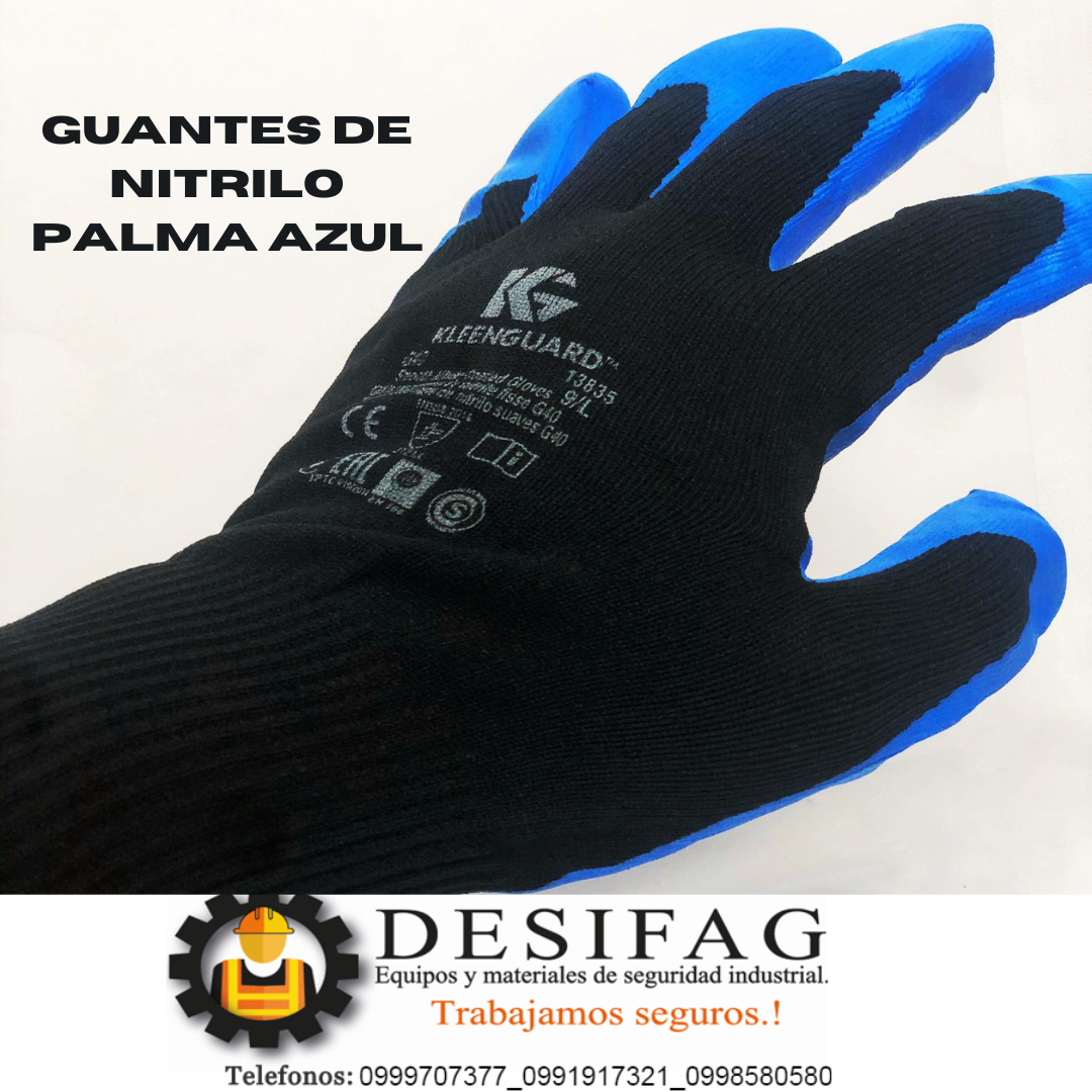 Guantes G40 Nitrilo Palma Azul