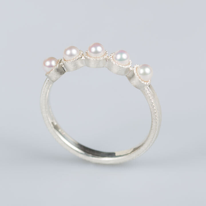 ジュリア・5パール・リング（シルバー）