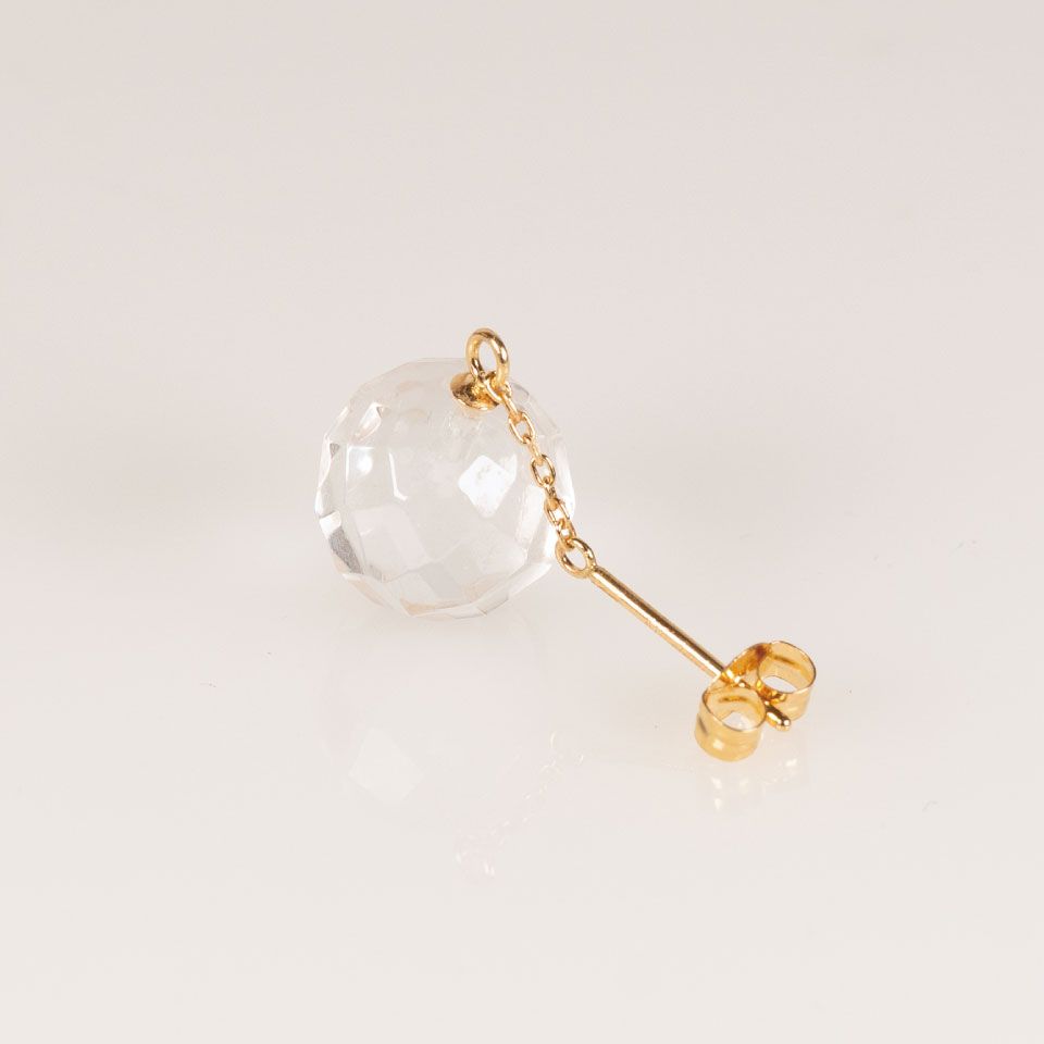 クォーツのピアス［ドロップ］