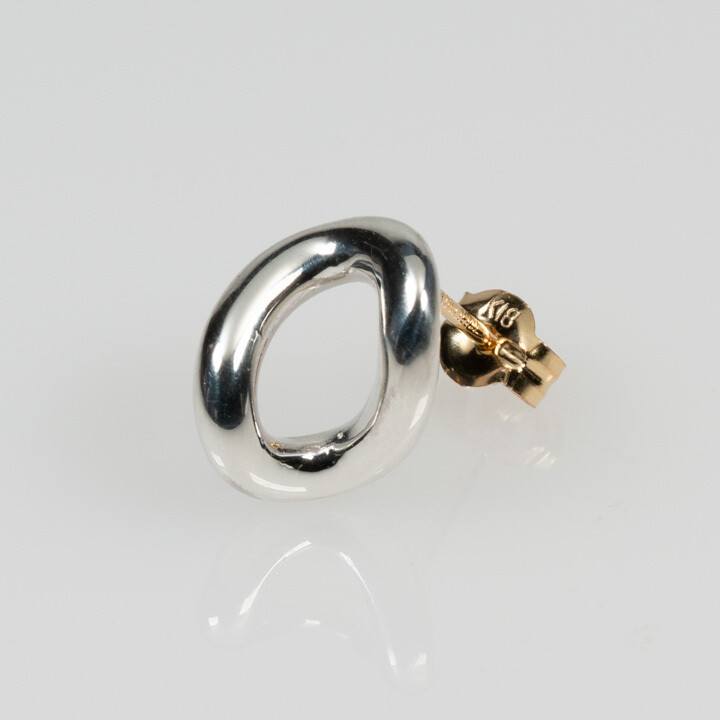 A Piece of Chunky Chain・シルバー・ピアス