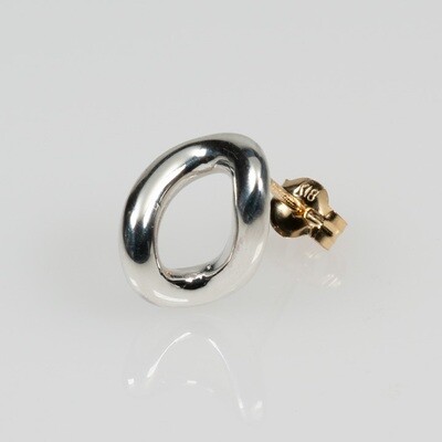 A Piece of Chunky Chain・シルバー・ピアス