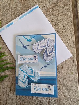 "Kia Ora" - Mini Card - Coastal theme