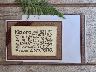 Kia ora, Aroha - Just saying hello