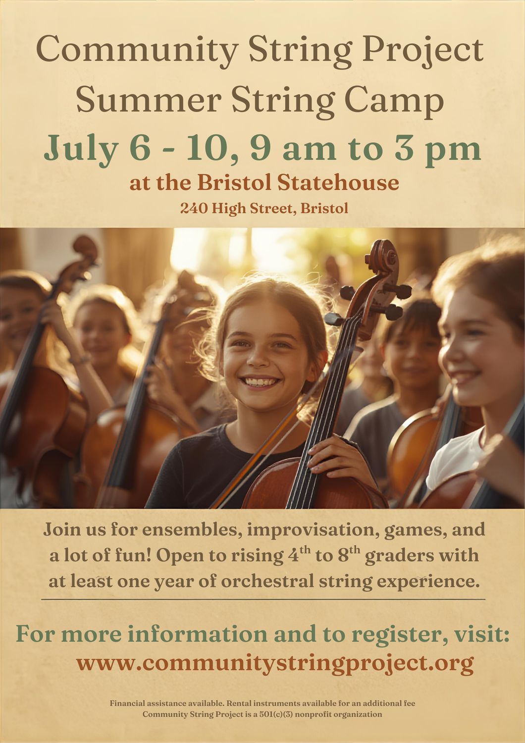 Youth Summer String Camp Registration