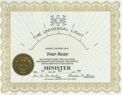 New Minister&#39;s Ordination Kit