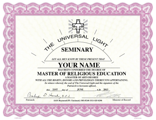 Accredited Master of Religious Education or Chaplaincy (+$150) Accredited Master of Religious Education or Chaplaincy (+$150)
