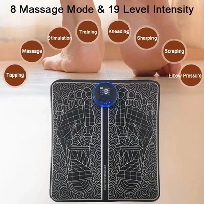 EMS TENS Foot Massage Mat, Helps Circulation, Relieves Pain 
