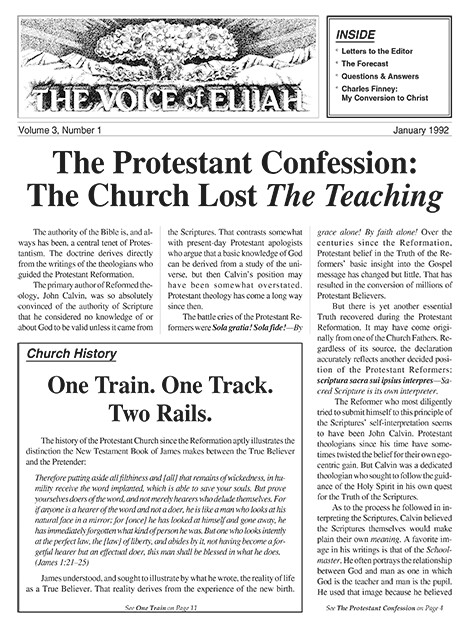 The Voice of Elijah® January 1992 Newsletter